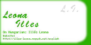leona illes business card