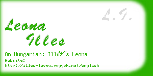 leona illes business card